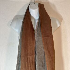 Jeelow Lightweight Summer Scarf Light Shawl Wrap Unisex Linen Yellow Floral